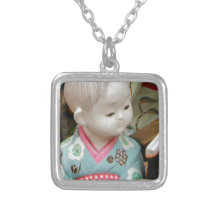 Céramique asiatique, chiffre d'un bébé pendentif personnalisé