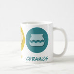 Céramique d'amour de paix tasse