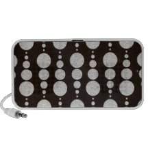Cercle argenté haut-parleur ordinateur portable