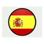 Cercle de drapeau de qualité de l'Espagne Carte Postale