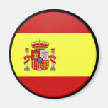 Cercle de drapeau de qualité de l'Espagne Magnets Pour Réfrigérateur