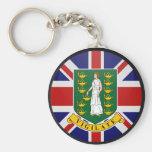 Cercle de drapeau de qualité des Îles Vierges brit Porte-clefs