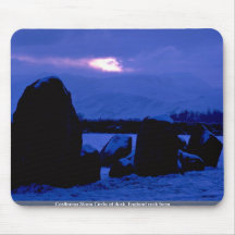 Cercle en pierre de Castlerigg au crépuscule, form Tapis De Souris