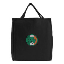 cercle irlandais fourre-tout de shamrock sac en toile