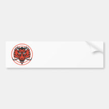 Cercle rouge de tête de dragon autocollant pour voiture