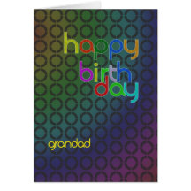 Cercles d'anniversaire pour le papy cartes de vœux