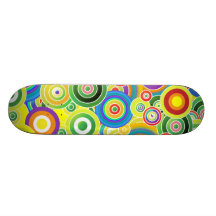 Cercles de couleurs plateau de skateboard