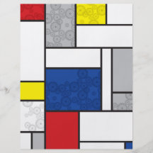 Cercles de Stijl d'art minimaliste de Mondrian rét Prospectus