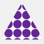 Cercles et taches de point de polka : Pois pourpre Stickers En Triangle