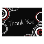 Cercles noirs et rouges de Merci - Invitations Personnalisables
