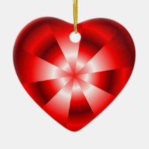 Cercles rouges - ornement en forme de coeur