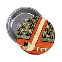 Cérémonie de mariage vintage, nouveaux mariés de m badge avec épingle