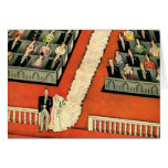Cérémonie de mariage vintage, nouveaux mariés de m cartes
