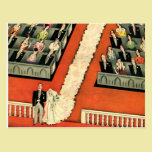 Cérémonie de mariage vintage, nouveaux mariés de m cartes postales