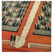 Cérémonie de mariage vintage, nouveaux mariés de m serviette en tissu