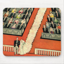 Cérémonie de mariage vintage, nouveaux mariés de m tapis de souris