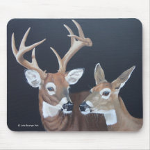 Cerf de Virginie de mâle et de daine Tapis De Souris