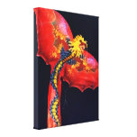 Cerf-volant rouge de dragon toile tendue