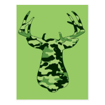 Cerfs communs chassant le mâle de Camo Cartes Postales