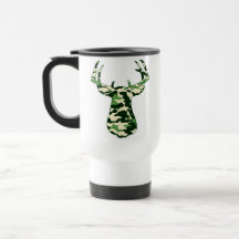 Cerfs communs chassant le mâle de Camo Tasse À Café
