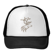 Cerfs communs de sourire de caribou casquette de camionneur