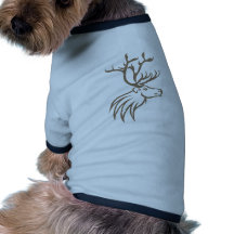 Cerfs communs de sourire de caribou tee-shirts pour chien