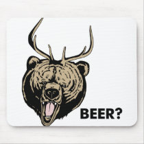 Cerfs communs d'ours de bière tapis de souris