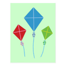 Cerfs-volants espiègles cartes postales