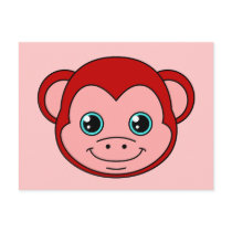 Cerise mignonne de singe cartes postales
