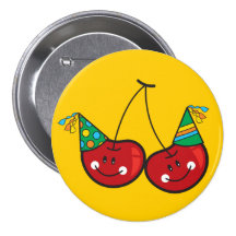 Cerise rouge effrontée drôle comique de cerises d' badges