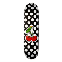 Cerises ; Grand point de polka Plateaux De Skateboards Customisés