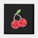 cerises mignonnes de kawaii magnets pour réfrigérateur