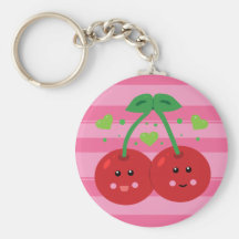 Cerises mignonnes porte-clefs