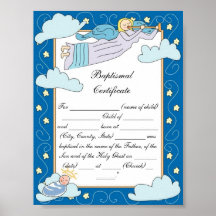 Certificat baptismal posters