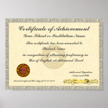 Certificat de récompense d'université d'école d'ac poster