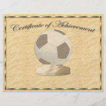 Certificat du football de l'accomplissement prospectus en couleur