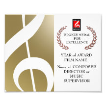 Certificat en bronze de récompense photographies
