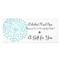 Certificat-prime bleu de fleur de pissenlit {mis à cartes doubles customisables