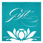 Certificat-prime chic de Lotus Invitation Personnalisée