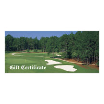 Certificat-prime d'affaires de terrain de golf modèle de carte double