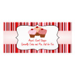 Certificat-prime doux d'affaires de petit gâteau d carte double en  couleur
