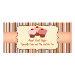 Certificat-prime doux d'affaires de petit gâteau d carte double
