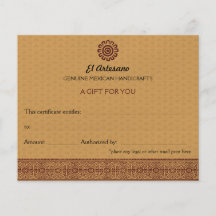Certificat-prime rose de Mexicain d'or Tract Personnalisé