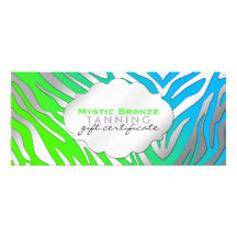 Certificat-primes bleus et verts au néon d'impress invitations personnalisées
