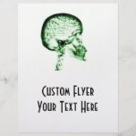 CERVEAU DE CRÂNE DE RAYON X - VERT TRACT PERSONNALISÉ