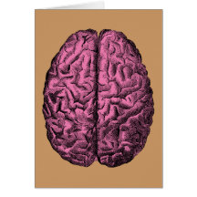 Cerveau humain d'anatomie cartes de vœux