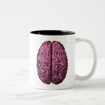 Cerveau humain d'anatomie tasse à café