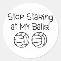 Cessez de regarder fixement mes volleyballs de bou adhésif