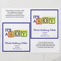C'est les emballages d'un Candybar de garçon (prim Prospectus Personnalisés