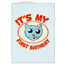 C'est ma première carte de chaton d'anniversaire